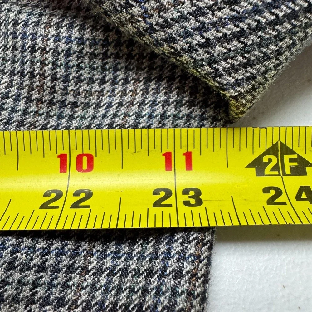 Lauren Ralph Lauren Blazer Mens 44L Houndstooth Silk‎ Wool Two Button Sport Coat